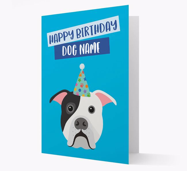 Personalized 'Happy Birthday {dogsName}' Card with {breedCommonName} Icon